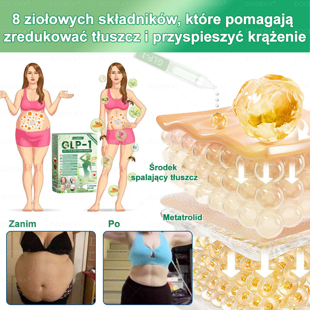 👨⚕DOOEKA® GLP-1 8 w 1 Fit & Vital roztwór doustny🌿 – Raz dziennie, widoczne zmiany w ciągu 7 dni / W przypadku otyłości, zdrowia serca i układu krążenia, cukrzycy, bezdechu sennego, zdrowia jelit, problemów ze stawami i wielu innych