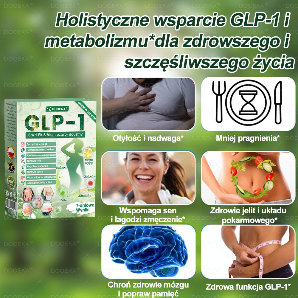 👨⚕DOOEKA® GLP-1 8 w 1 Fit & Vital roztwór doustny🌿 – Raz dziennie, widoczne zmiany w ciągu 7 dni / W przypadku otyłości, zdrowia serca i układu krążenia, cukrzycy, bezdechu sennego, zdrowia jelit, problemów ze stawami i wielu innych