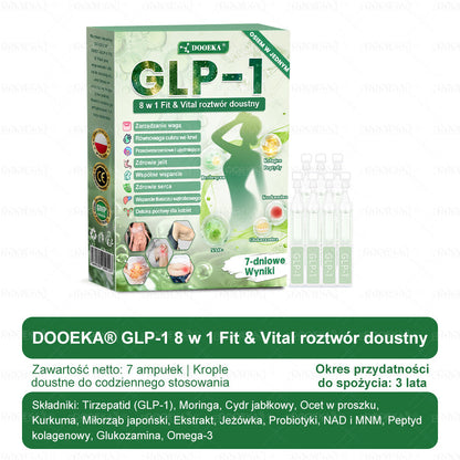 👨‍⚕‍DOOEKA® GLP-1 8 w 1 Fit & Vital roztwór doustny🌿 – Raz dziennie, widoczne zmiany w ciągu 7 dni / W przypadku otyłości, zdrowia serca i układu krążenia, cukrzycy, bezdechu sennego, zdrowia jelit, problemów ze stawami i wielu innych